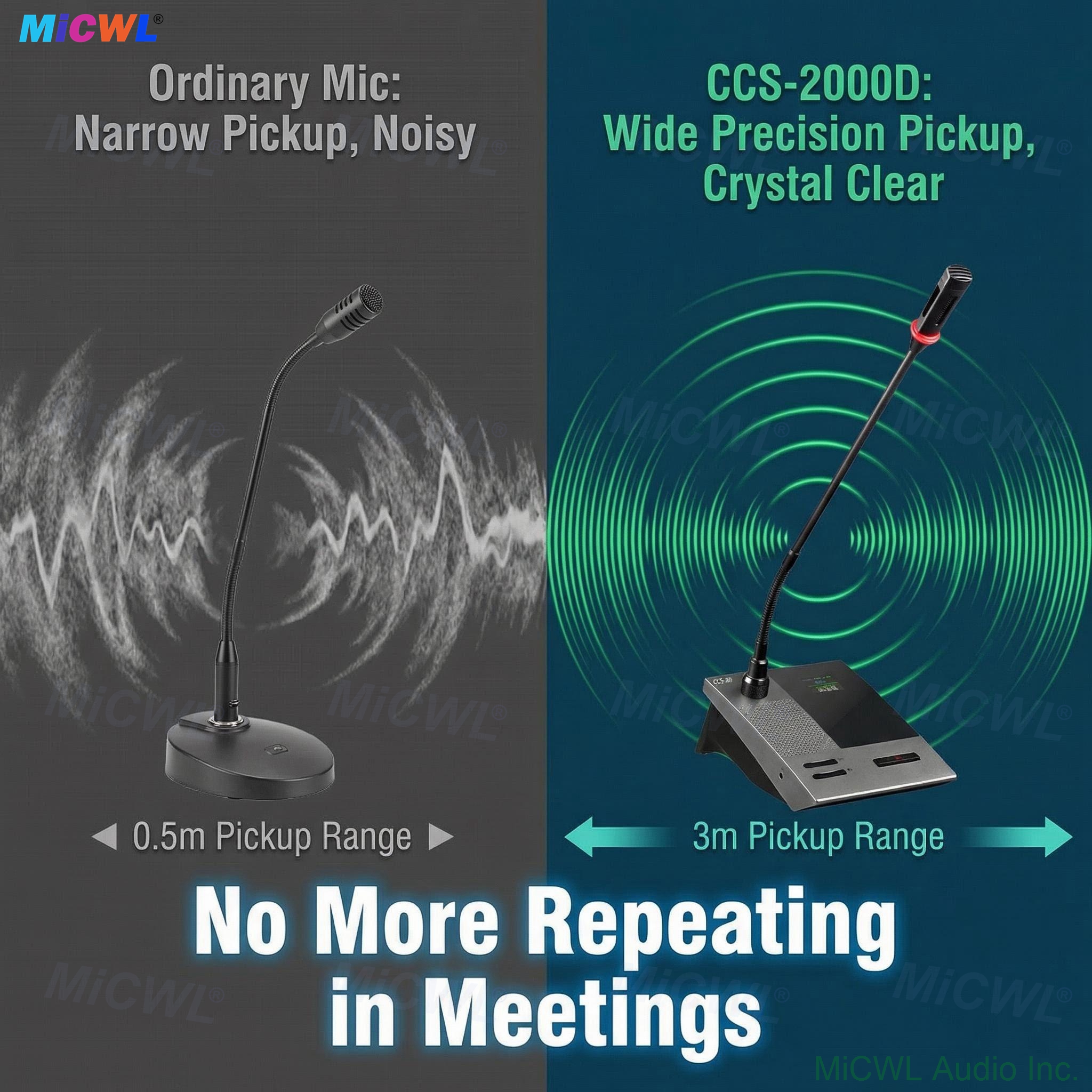 Desktop Conference Mic with Built-in Speaker for Clear Audio Pickup